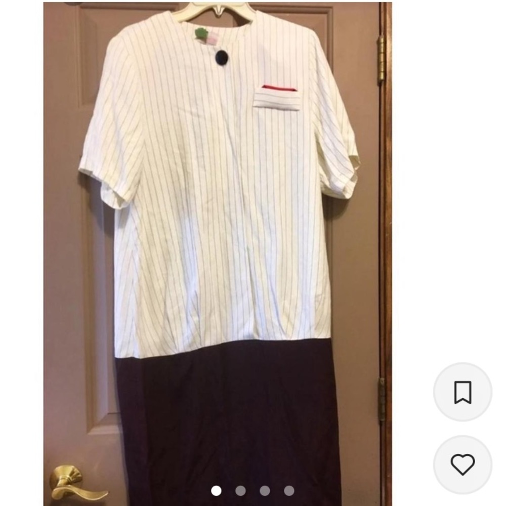 1991 Vintage Maternity Pinstripe Dress